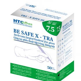 STERILE LATEX SURGICAL POWDER FREE GLOVES - BE SAFE X-TRA
